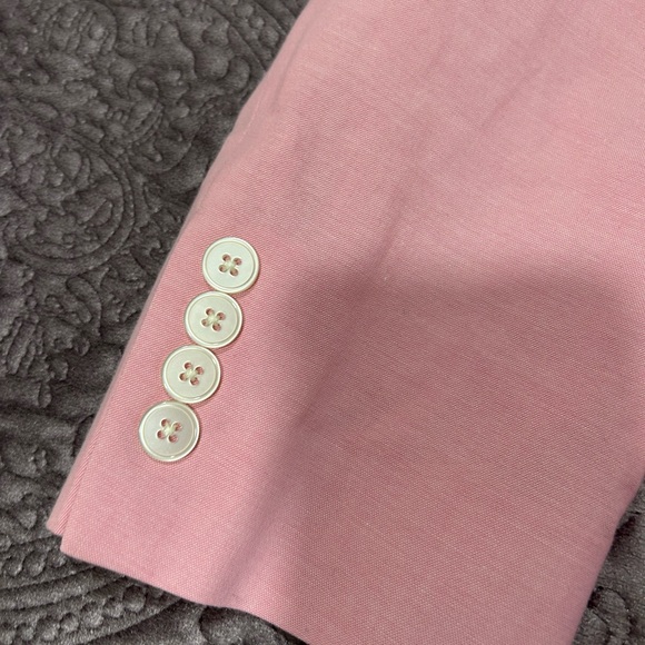 Izod Mens Classic Fit Suit Jacket Blazer Solid Light Pink NEW with Tags Size 44 - Picture 4 of 10